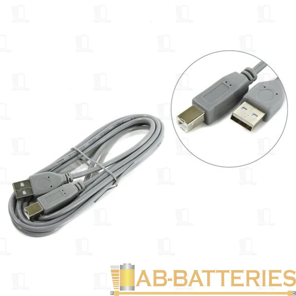Кабель Smartbuy K-540 USB (m)-USB B (m) 1.8м силикон серый (1/40)
