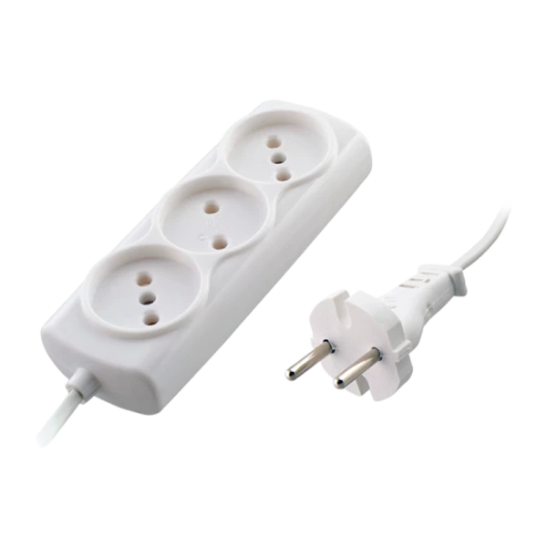 Удлинитель Старт 3р.Б/З 6A 1.5м ШВВП 2x0.75мм² белый (1/15)