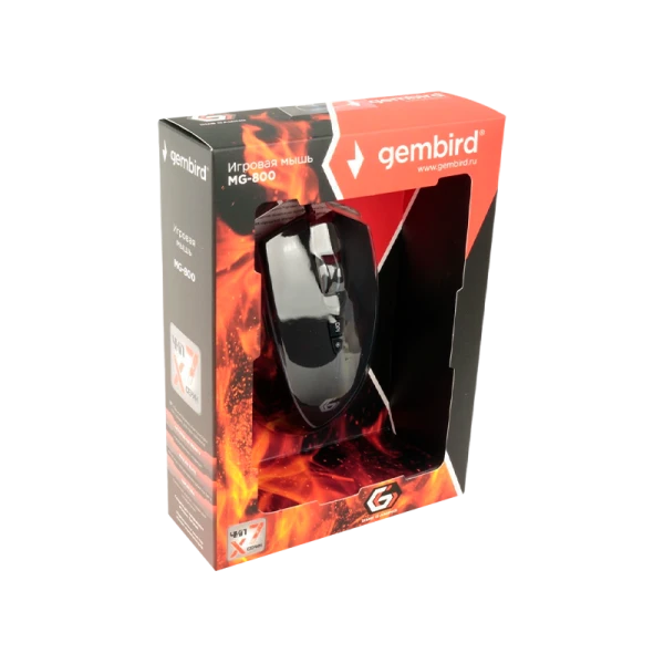 Мышь проводная Gembird MG-800 игровая черный (1/40)