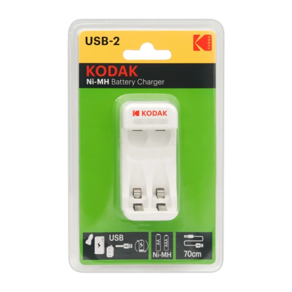 З/У для аккумуляторов Kodak C8001B AA/AAA 2 слота+USB (1/6/24)