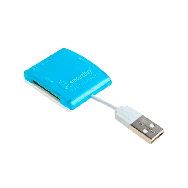 Картридер Smartbuy 713 USB2.0 SD/microSD/MS/M2 синий (1/5)