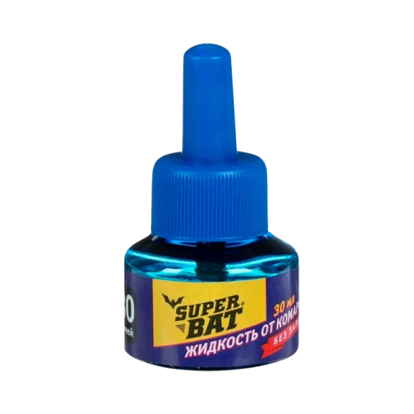Жидкость от комаров SuperBAT 30 ночей без запаха 30мл (1/24)