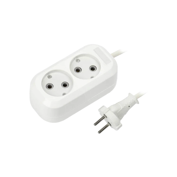 Удлинитель Smartbuy 2р.Б/З 10A 5.0м ПВС 2x0.75мм² белый (1/40)