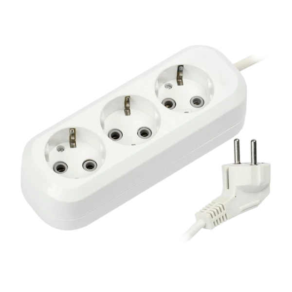 Удлинитель Smartbuy 3р.С/З 16A 1.5м белый (1/40)