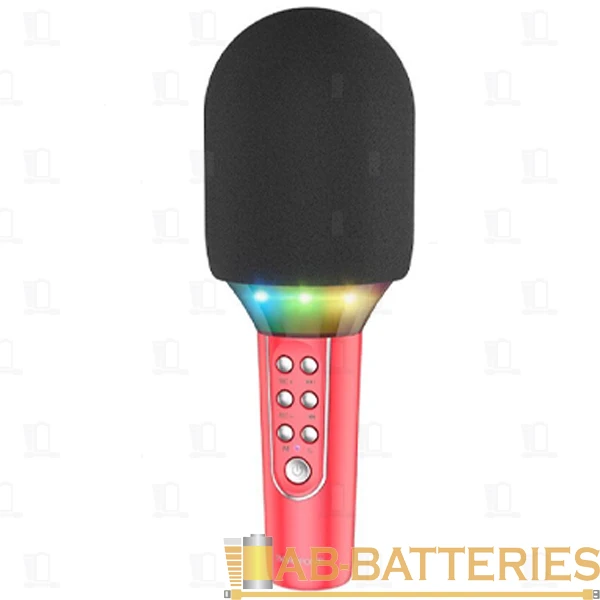 Микрофон Borofone BFK2 динамический 72 дБ bluetooth 5.0 microSD красный (1/30)