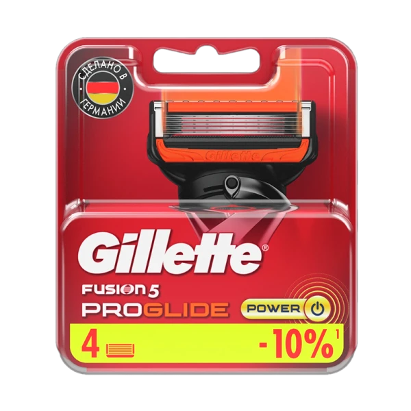 Сменные кассеты Gillette FUSION POWER Proglide 5 лезвий 4шт. (цена за 1 шт) (4/40)