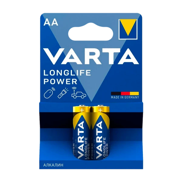 Батарейка Varta LONGLIFE POWER (HIGH ENERGY) LR6 AA BL2 Alkaline 1.5V (4906) (2/40/200)