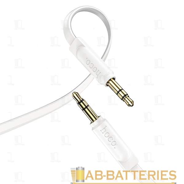 Кабель AUX HOCO UPA16 Jack 3.5mm (m)-Jack 3.5mm (m) 1.0м TPE белый (1/37/370)