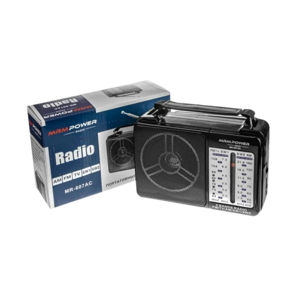 Радиоприемник MRM-Power MR-607AC пластик Jack3.5 черный (1/40)