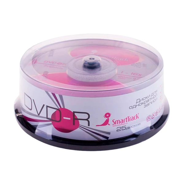 Диск DVD-R SmartTrack CB-25 4.7GB 16x 25шт. cake box (25/250)