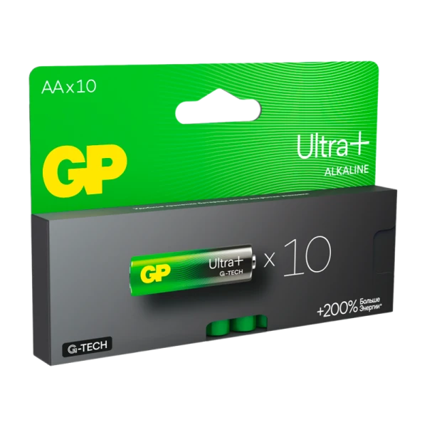 Батарейка GP ULTRA PLUS G-tech LR6 AA BL10 Alkaline 1.5V (10/100/600)