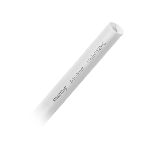Термоусаживаемая трубка Smartbuy 10/5, ,белая, 1 метр (SBE-HST-10-w)