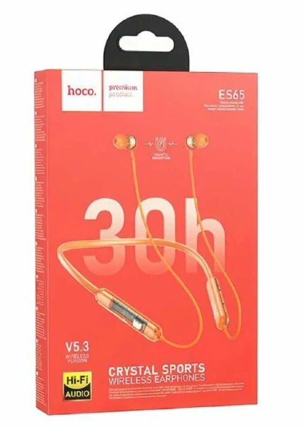 Наушники внутриканальные HOCO ES65 bluetooth 5.3 с микр. оранжевый (1/138)