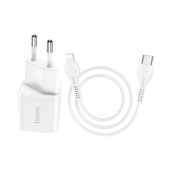 Сетевое З/У HOCO N10 Type-C 20W PD3.0 белый (1/12/120)