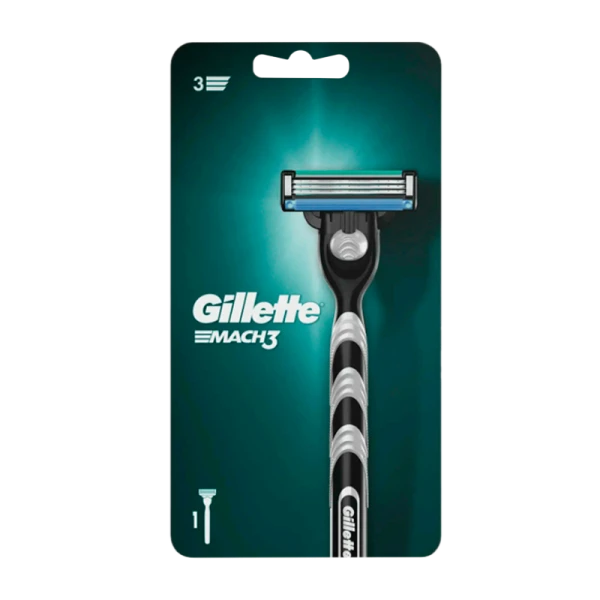 Бритва Gillette MACH3 3 лезвия 1 кассета пластиковая ручка ENG (1/6)