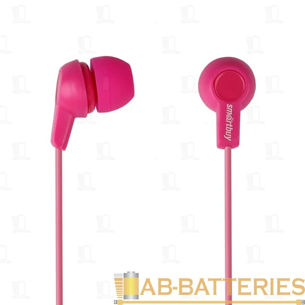 Наушники внутриканальные Smartbuy JAZZ розовый 3 пары вставок (1/60)