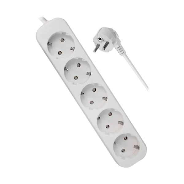 Удлинитель Defender E550 5р.С/З 10A 5.0м белый (1/30)