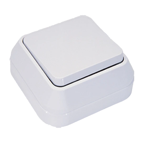 Выключатель Makel Siva Ustu 1-клав.10A пластик накладной белый 45101 (1/10)