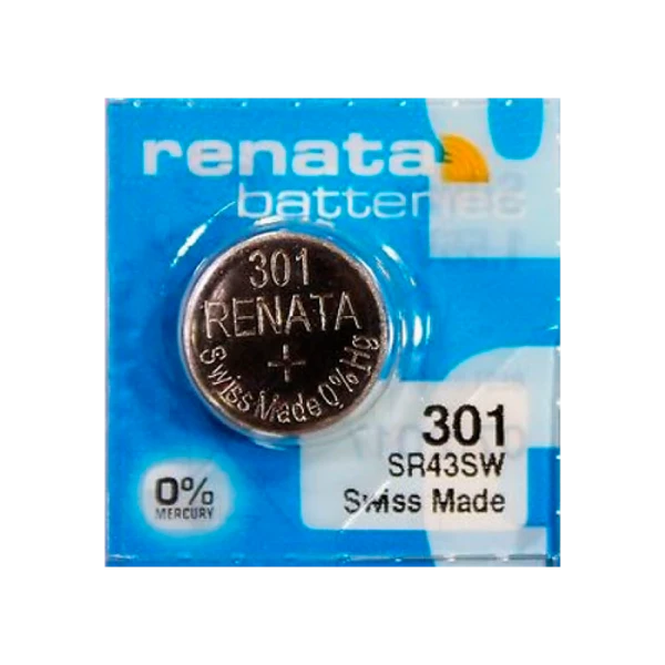 Батарейка Renata 301 (SR43SW) Silver Oxide 1.55V (1/10/100)