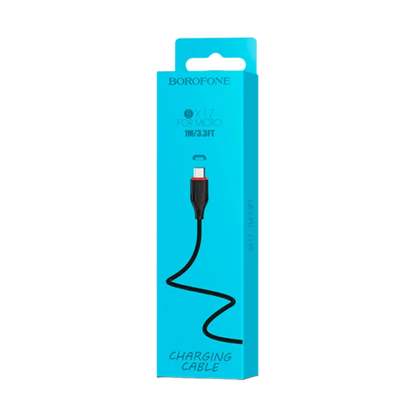 Кабель Borofone BX73 USB (m)-2хType-C/Lightning 1.0м 60W ПВХ черный