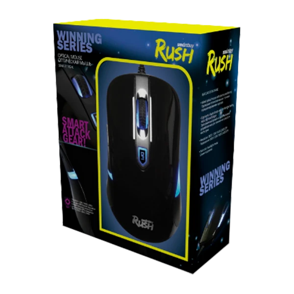 Мышь проводная Smartbuy 711G RUSH Winning игровая USB черный (1/20)