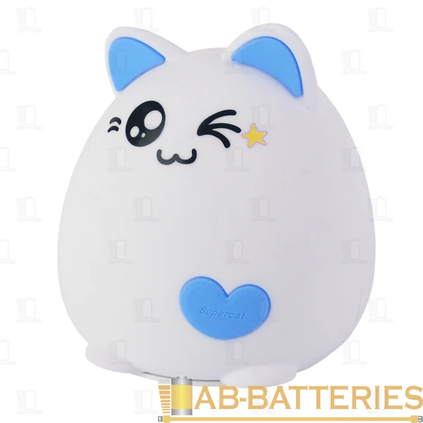 Ночник ЭРА NLED-413 1W 220V на основании рег.ярк./цвета синий (1/30/60)