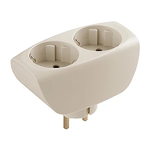 Разветвитель ЭРА SP 2р.С/З 16A со шторкой бежевый (1/10/60)