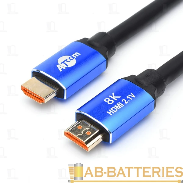 Кабель Atcom HIGH speed HDMI (m)-HDMI (m) 3.0м нейлон ver.2.1 8K синий в коробке (1/80)