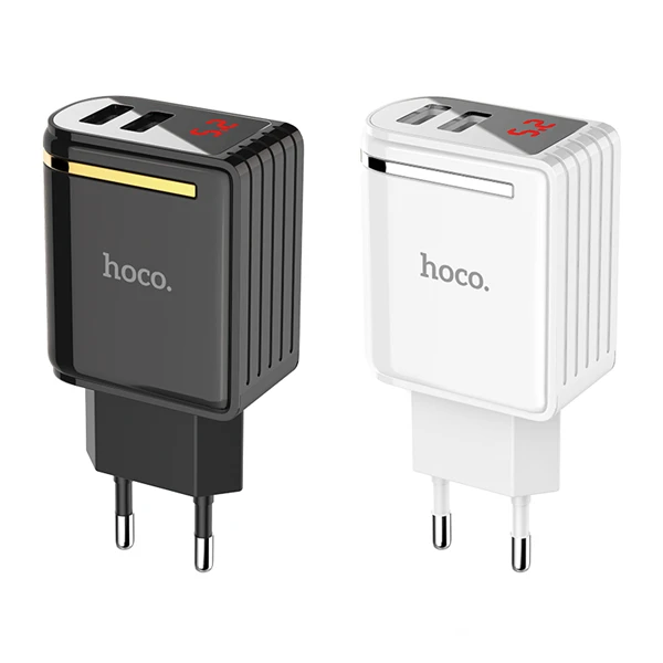 Сетевое З/У HOCO C39A 2USB 2.4A белый (1/24/144)