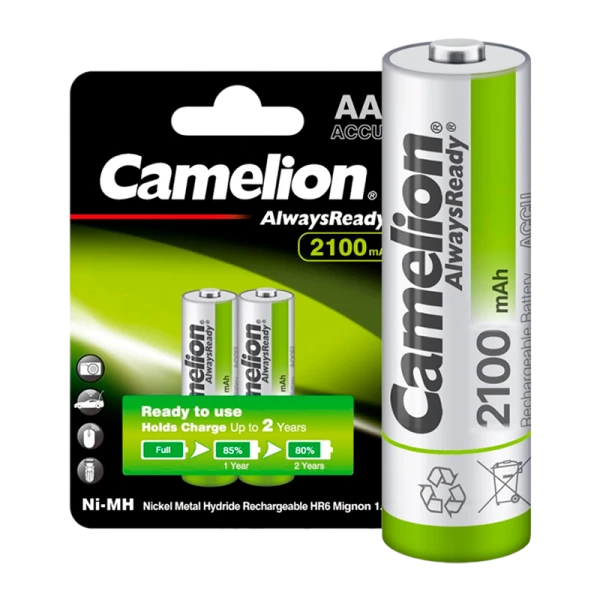 Аккумулятор предзаряженный RTU Camelion HR6 AA BL2 NI-MH Always Ready 2100mAh (2/24/384)