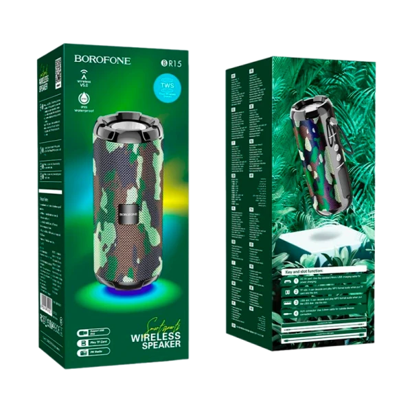 Портативная колонка Borofone BR15 bluetooth 5.0 microSD камуфляж (1/50)