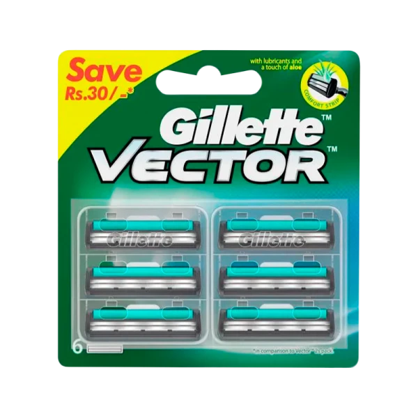 Сменные кассеты Gillette Vector 2 лезвия 6шт. (цена за 1 шт) для Slalom Plus (6/60)