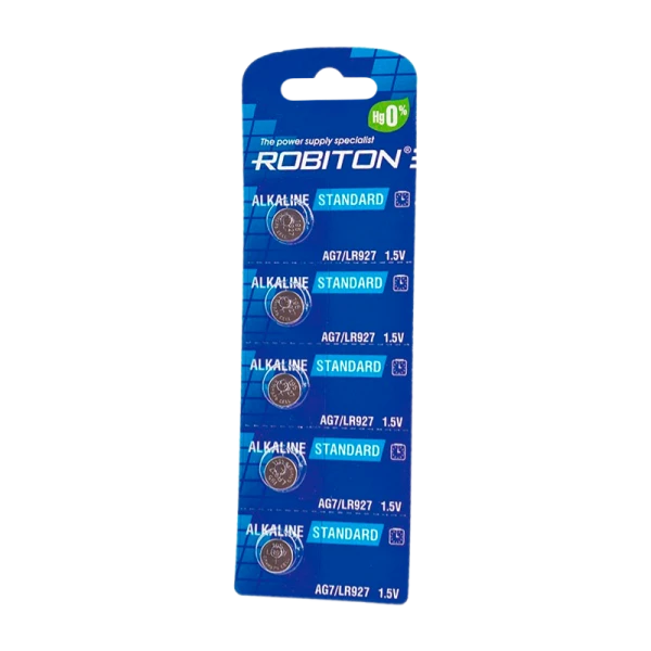 Батарейка ROBITON STANDARD R-AG7-0-BL5 (0% Hg) AG7 LR926 399 LR57 BL5