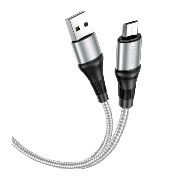 Кабель HOCO X50 USB (m)-microUSB (m) 1.0м 2.4A нейлон серый (1/31/310)