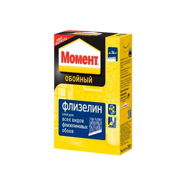 Клей Момент обойный 250г для флизелиновых обоев (1/25)