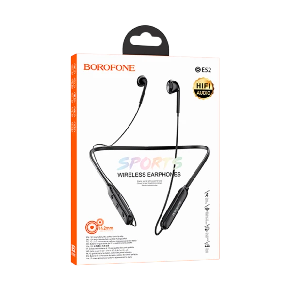 Наушники вставные Borofone BE52 bluetooth 5.0 с микр. черный (1/80)
