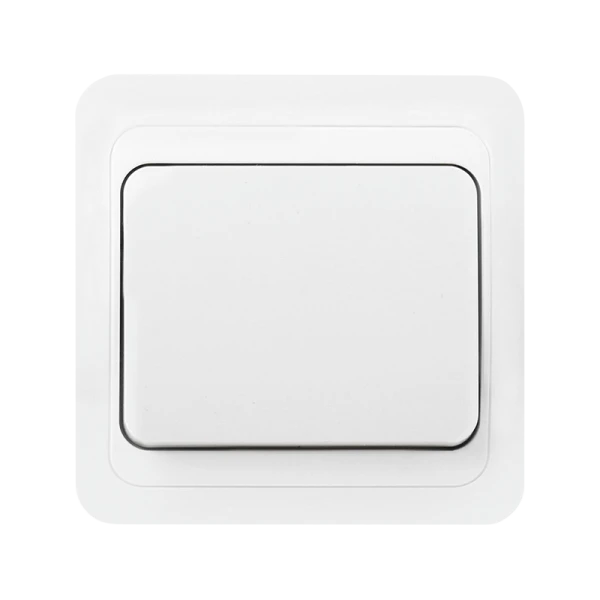 Выключатель Smartbuy 1-клавишный 10А белый, керамика "Марс"