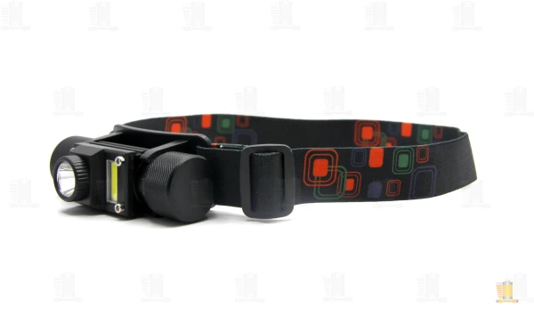 Фонарь налобный Без бренда HT-777 COB от аккумулятора черный