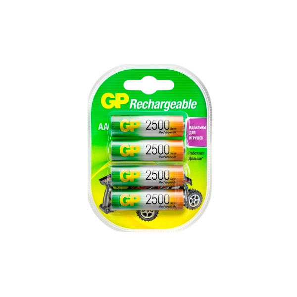 Аккумулятор бытовой GP HR6 AA BL4 NI-MH 2500mAh в пластиковой упаковке (4/40/400) R