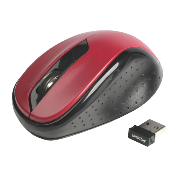 Мышь беспроводная Smartbuy 597D Dual классическая bluetooth бесшумная черный красный (1/40)