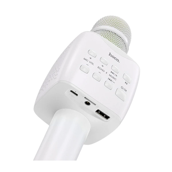 Микрофон HOCO BK5 динамический 72 дБ bluetooth 5.0 microSD белый (1/30)