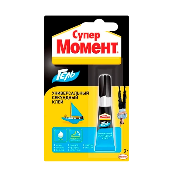 Супер-клей Момент ТРИО ГЕЛЬ 3г универсальный BL1
