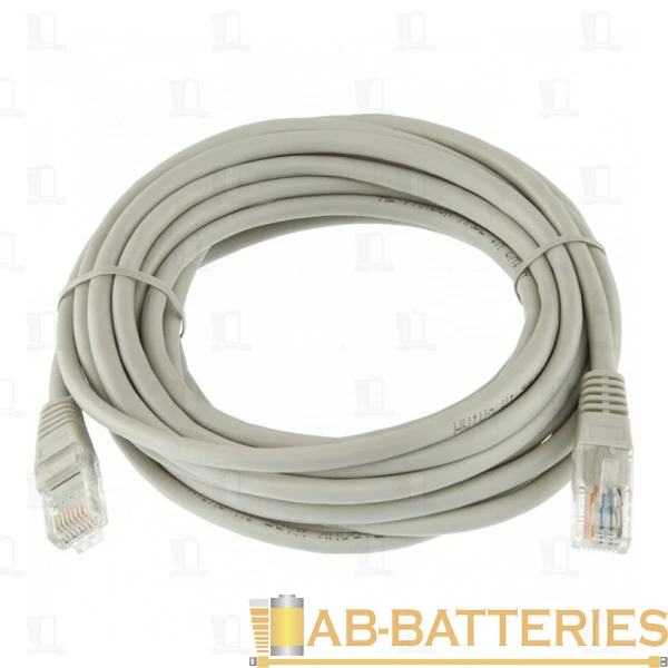 Патч-корд Smartbuy К-09150 RJ-45 (m)-RJ-45 (m) 10.0м кат.5е ПВХ серый (1/20)