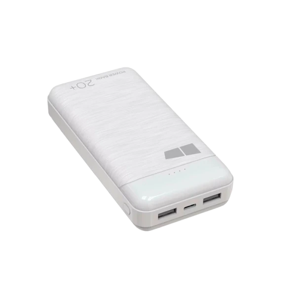 Внешний аккумулятор MORE CHOICE PB33-20 20000mAh 2.1A 2USB белый (1/10/50)