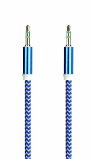 Кабель AUX Smartbuy Jack 3.5mm (m)-Jack 3.5mm (m) 1.0м прямой синий