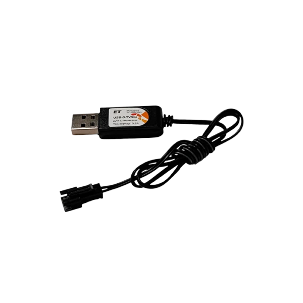 Зарядное устройство ET USB-3.7VSM чёрный, 1SLi, 500мА