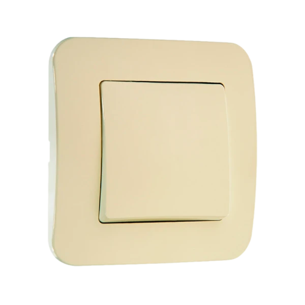 Выключатель Makel Light Lillium Natural 1-клав.10A пластик кремовый 55221 (1/12)