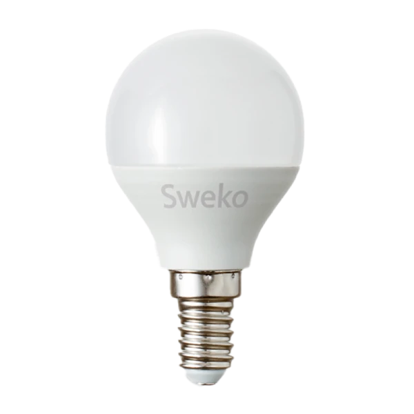 Лампа светодиодная Sweko G45 E14 5W 3000К 230V шар (1/5/100)