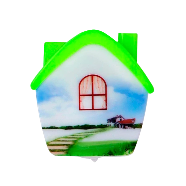 Ночник Camelion NL-173 "Домик" 4LED 1W 220V в розетку зеленый (1/24/96)