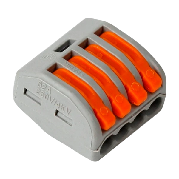 Строительно-монтажная клемма с рычажками, 4 отверстия (SBE-cwcc-4)